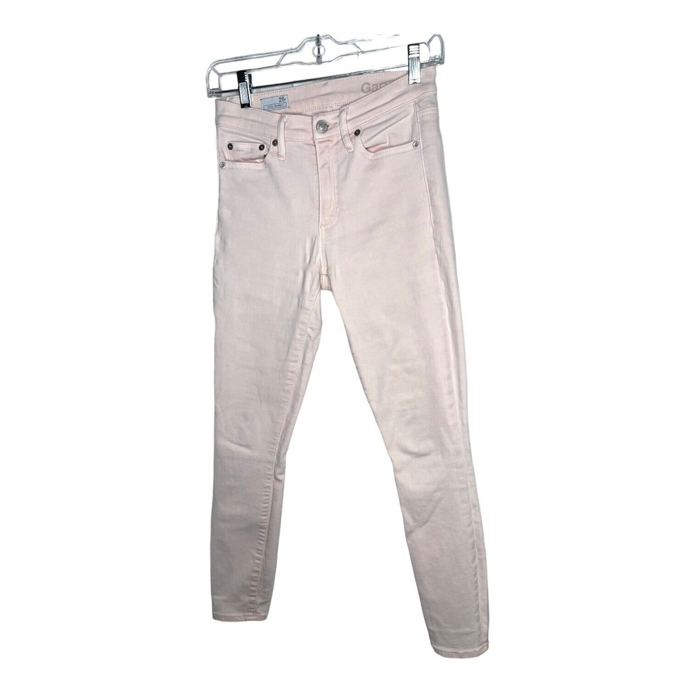 GAP 1969 Women's Size 25R‎ True Skinny Jeans Cream Off White EUC